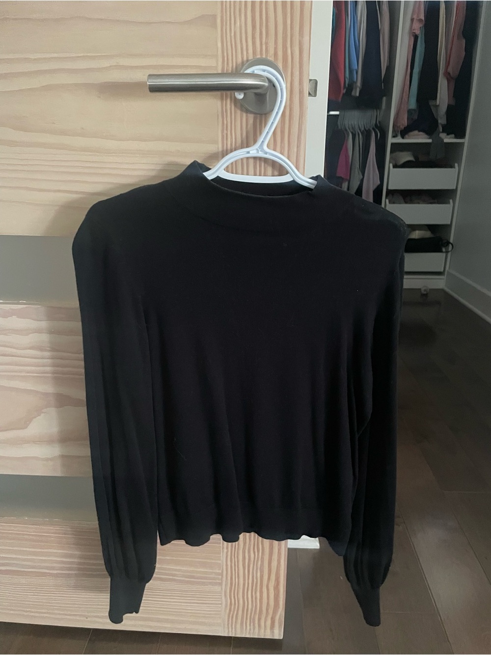 Icône Black Mock Neck Women's Sweater - small